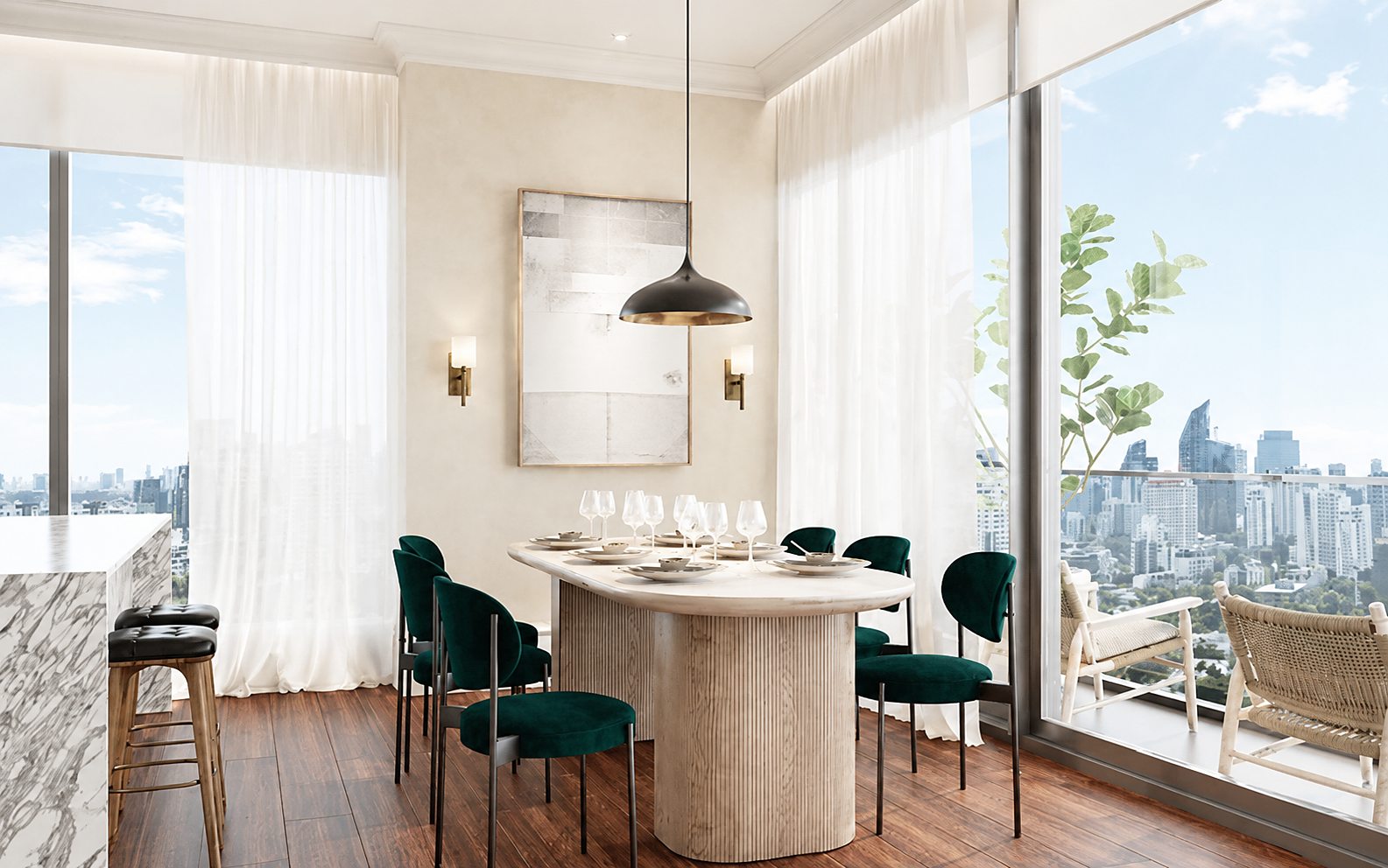 KHUN by YOO Thonglor: Dining area with city view