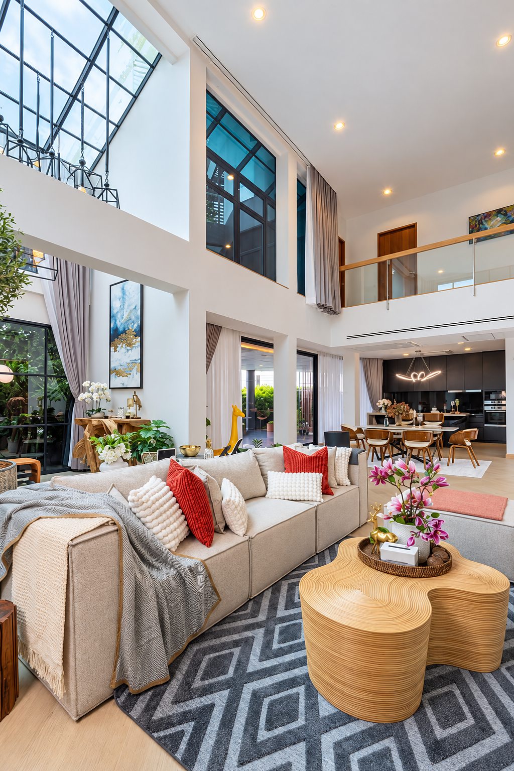 The Oasis House – Sukhumvit 71 / Pridi 26: Living area with skylight